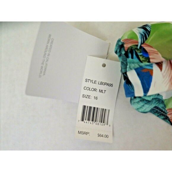 La Blanca Womens Sz 16 In The Moment Botanical Ruched Swim Bottom Separates $68+ - Picture 4 of 6